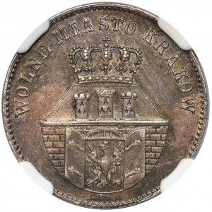 Wolne Miasto Kraków, 1 złoty 1835 - NGC AU58
