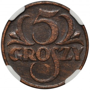 5 groszy 1934 - NGC MS62 BN - DUŻA RZADKOŚĆ w tym stanie