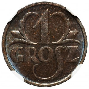 1 grosz 1935 - NGC MS65 BN