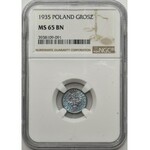 1 grosz 1935 - NGC MS65 BN