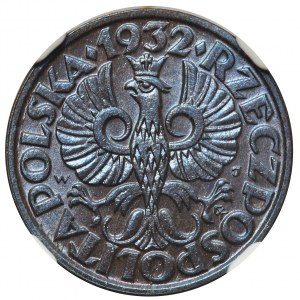 1 grosz 1932 - NGC MS66 BN