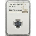1 grosz 1932 - NGC MS66 BN