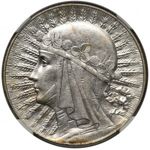 Głowa Kobiety 10 złotych 1932 Warszawa - NGC AU58