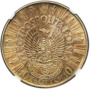 Piłsudski 10 złotych 1934 - Strzelecki - NGC MS61