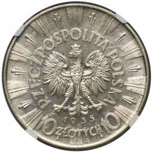 Piłsudski 10 złotych 1935 - NGC MS61