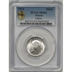 Kobieta i kłosy 1 złoty 1924 - PCGS MS62