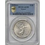 Nike 5 złotych 1928 Warszawa - PCGS AU55