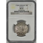 Śląsk, Fryderyk II, Ort 1756 B Wrocław - NGC MS64