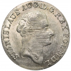 Poniatowski, Złotówka 1794 M.V. - 83 1/2 - PCGS MS62 - przebita data