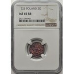 2 grosze 1925 - NGC MS65 RB