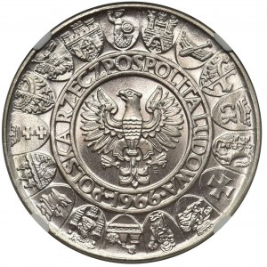 100 złotych 1966 Mieszko i Dąbrówka - NGC MS67 PIĘKNA