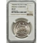 100 złotych 1966 Mieszko i Dąbrówka - NGC MS67 PIĘKNA