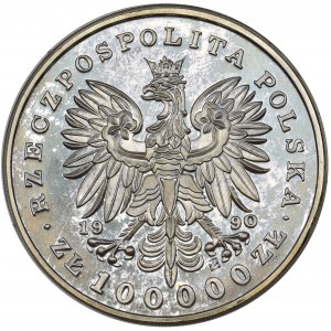 Mały TRYPTYK 100.000 złotych 1990 - Kościuszko 