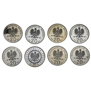 ZESTAW - 20 złotych 1995-1996 - różne typy (8szt.)