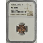 Wolne Miasto Gdańsk - 1 fenig 1926 - NGC MS65 RB