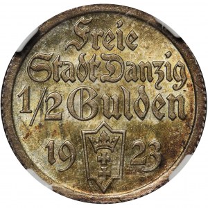 Wolne Miasto Gdańsk - 1/2 guldena 1923 - NGC MS62