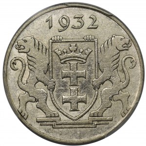 Wolne Miasto Gdańsk - 2 guldeny 1932 Koga - PCGS AU55 - rzadkie i ładne