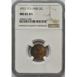 2 grosze 1932 - NGC MS65 BN