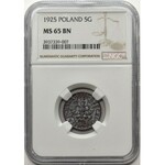 5 groszy 1925 - NGC MS65 BN - PIĘKNA