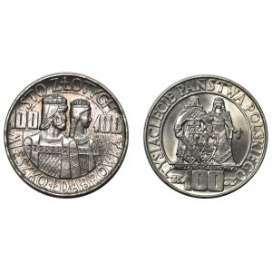 ZESTAW - 100 złotych 1966 Mieszko i Dąbrówka - próba oraz obiegowa (2szt.)