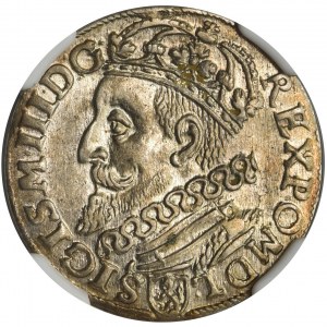 Zygmunt III Waza, Trojak Kraków 1601 - w lewo - NGC MS61