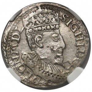 Zygmunt III Waza, Trojak Olkusz 1598 - NGC AU58