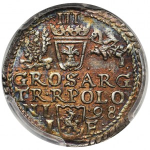 Zygmunt III Waza, Trojak Olkusz 1598 - PCGS MS63