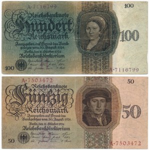 Niemcy - 50 i 100 marek 1924 (2szt.)