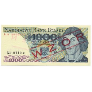 1.000 złotych 1979 WZÓR BM 0000000 No.0110