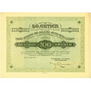 Spółka Akcyjna Górnictwa i Przemysłu Naftowego, Em.5, 200 koron 1923
