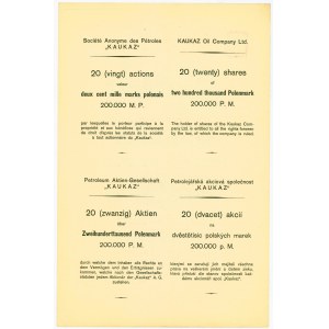 Towarzystwo Naftowe Kaukaz, Em.2, 200.000 marek 1923