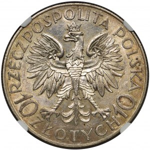 Traugutt 10 złotych 1933 - NGC AU58