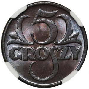 5 groszy 1928 - NGC MS66 BN