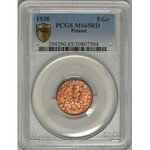 5 groszy 1938 - PCGS MS65 RD