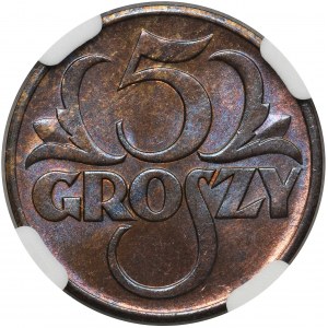 5 groszy 1939 - NGC MS66 BN