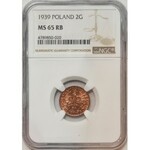 2 grosze 1939 - NGC MS65 RB