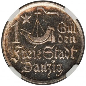 Wolne Miasto Gdańsk - 1 gulden 1923 NGC PF64 - stempel lustrzany 