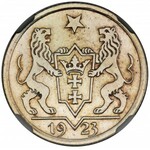Wolne Miasto Gdańsk - 1 gulden 1923 NGC PF64 - stempel lustrzany 