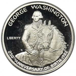 USA 1/2 dolara 1982 San Francisco - 250. Rocznica urodzin Jerzego Washingtona - lustrzane
