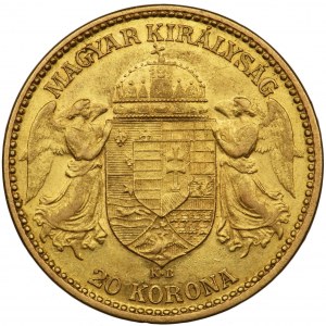 Węgry - Franciszek Józef - 20 koron 1893 KB, Kremnica