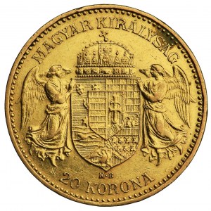 Węgry - Franciszek Józef - 20 koron 1896 KB, Kremnica