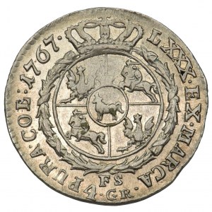 Poniatowski, Złotówka 1767 FS - data wąsko rozstawiona