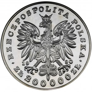 DUŻY Tryptyk 200.000 złotych 1990 Kościuszko - NGC PF65