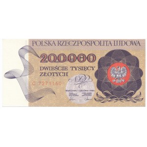 200.000 złotych 1989 -C- bardzo rzadka