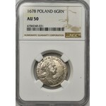 Jan III Sobieski, Szóstak Bydgoszcz 1678 - NGC AU50