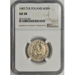 Jan III Sobieski, Szóstak Bydgoszcz 1683 TLB - herb Jelita - NGC AU58