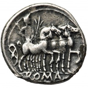 Republika Rzymska, M. Vargunteius (130 pne), Denar serratus