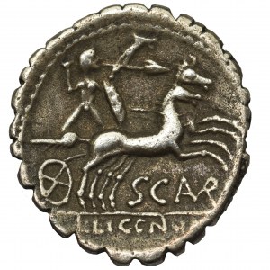 Republika Rzymska, M. Aurelius M.f. Scaurus (118 pne), Denar - rzadki