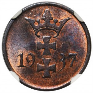 Wolne Miasto Gdańsk - 1 fenig 1937 - NGC MS65 RB