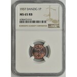 Wolne Miasto Gdańsk - 1 fenig 1937 - NGC MS65 RB